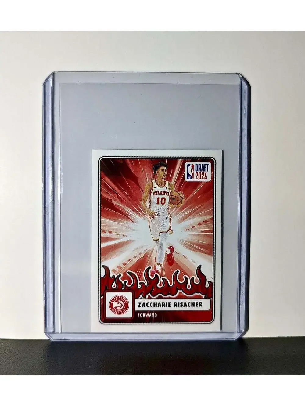 Zaccharie Risacher Rookie Draft 2024-25 Panini NBA 79 Sticker Card Atlanta Hawks